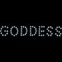 Goddess Rhinestud Printed On A Black Shirt