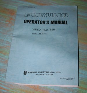 Furuno RP-1 Video Plotter Manual