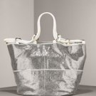 Kooba Silver Stella Metallic Leather Tote $600+