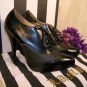 L.A.M.B NORI LACE-UP WING-TIP SHOES BLACK/OLIVE NIB$380