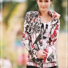 Fashion Ladies Front Zip Long Sleeve Coat Khaki, Beige