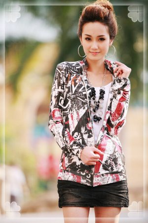 Fashion Ladies Front Zip Long Sleeve Coat Khaki, Beige