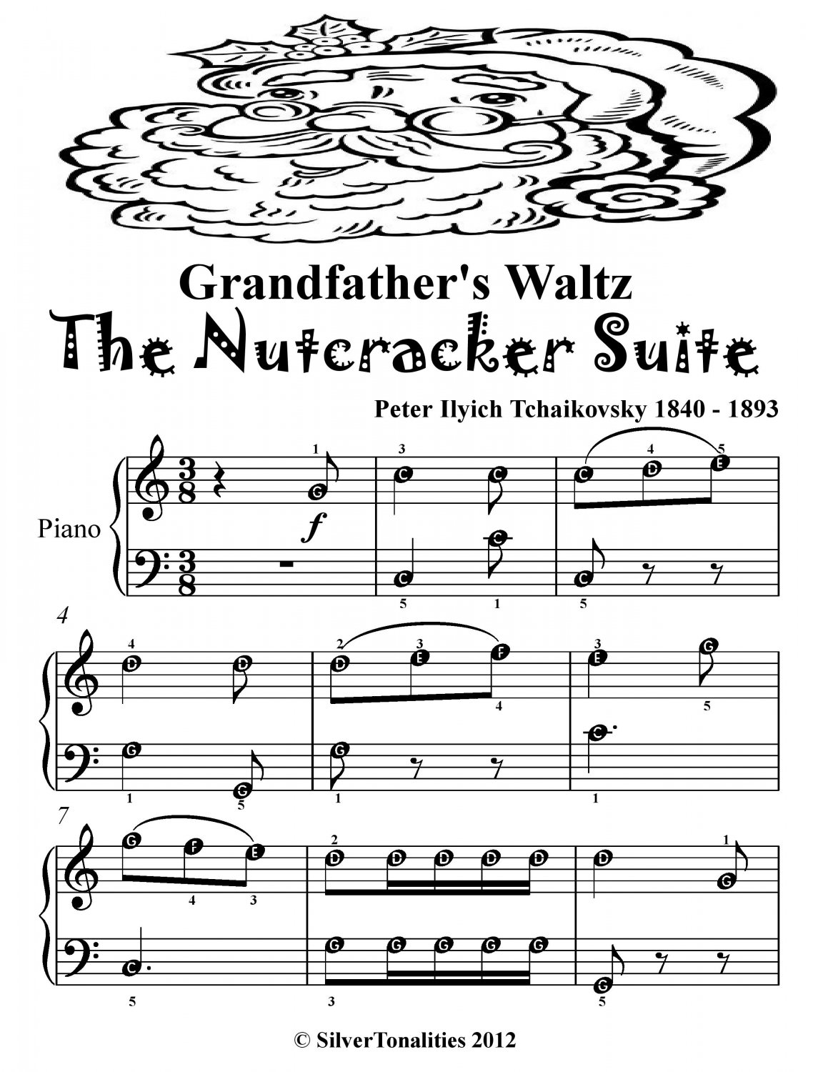 Grandfather’s Waltz the Nutcracker Suite Easy Piano Sheet Music Tadpole