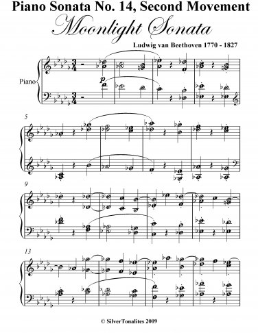 Moonlight Sonata 2nd Movement Sheet Music Pdf - roblox moonlight sonata piano sheet