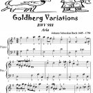 Aria Goldberg Variations BWV 988 Easiest Piano Sheet Music 2nd Edition