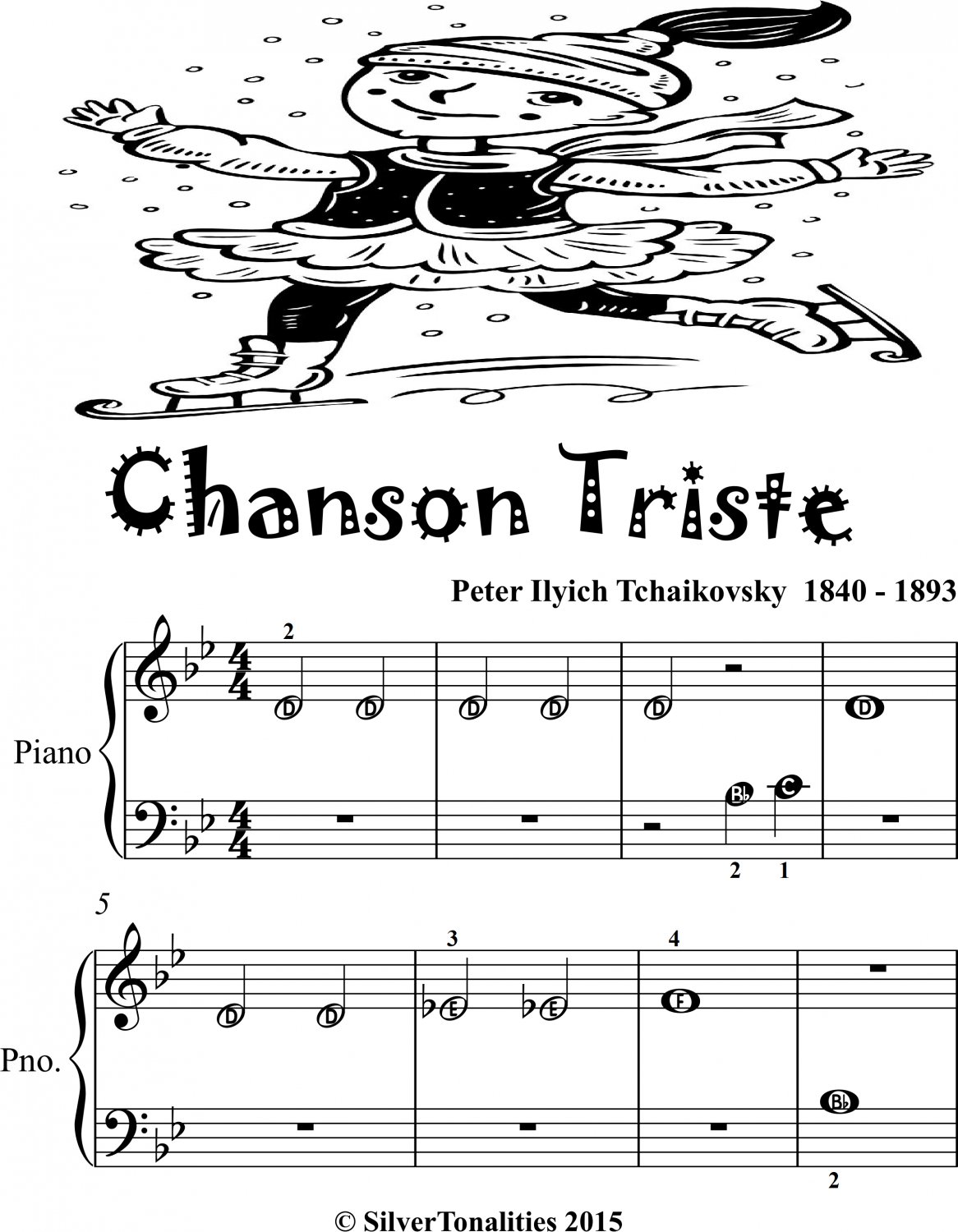 Chanson Triste Beginner Piano Sheet Music