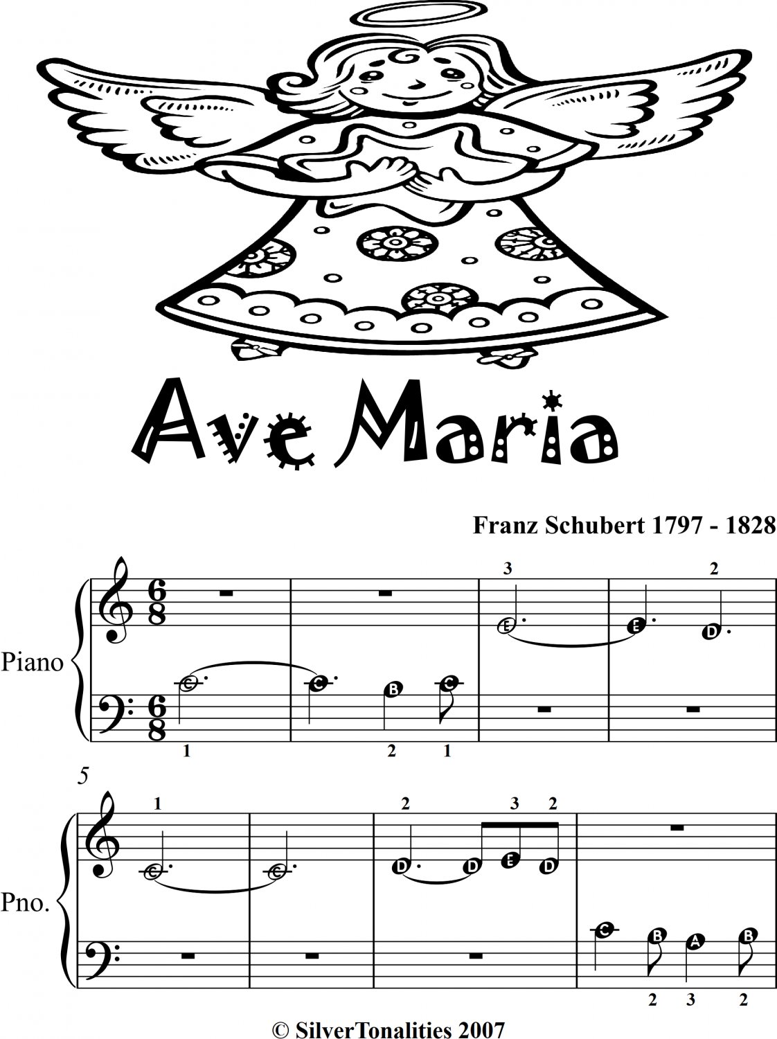 Ave Maria Beginner Piano Sheet Music 2nd Edition