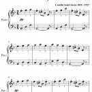 Cuckoo in the Depths of the Woods Carnival of the Animals Easy Piano Sheet Music