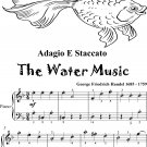Adagio Hwv 348 Water Music Beginner Piano Sheet Music