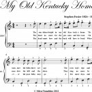My Old Kentucky Home Easy Piano Sheet Music