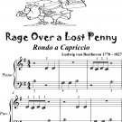 Rage Over a Lost Penny Beginner Piano Sheet Music