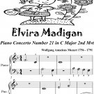 Elvira Madigan Beginner Piano Sheet Music