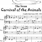 The Swan Carnival of the Animals Beginner Piano Sheet Music