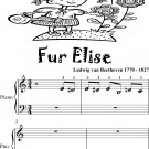 Fur Elise Beginner Piano Sheet Music