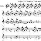 Moonlight Sonata First Movement Easy Violin Sheet Music