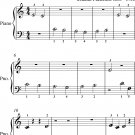 Canon in D Beginner Novice Piano Sheet Music