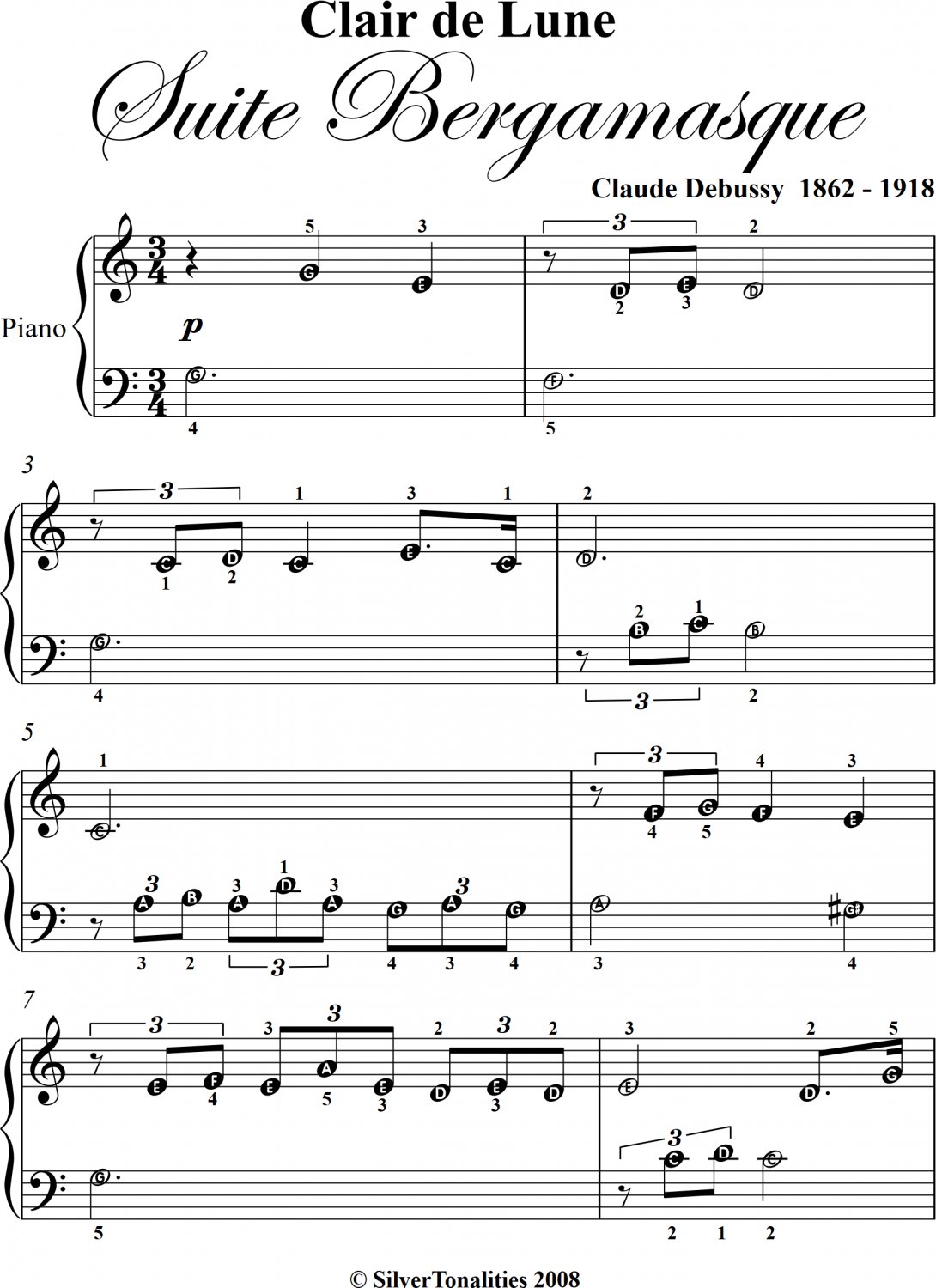 Clair de lune ноты. Clair de Lune Ноты для фортепиано. Debussy Clair de Lune Ноты. Claude Debussy Clair de Lune Ноты.