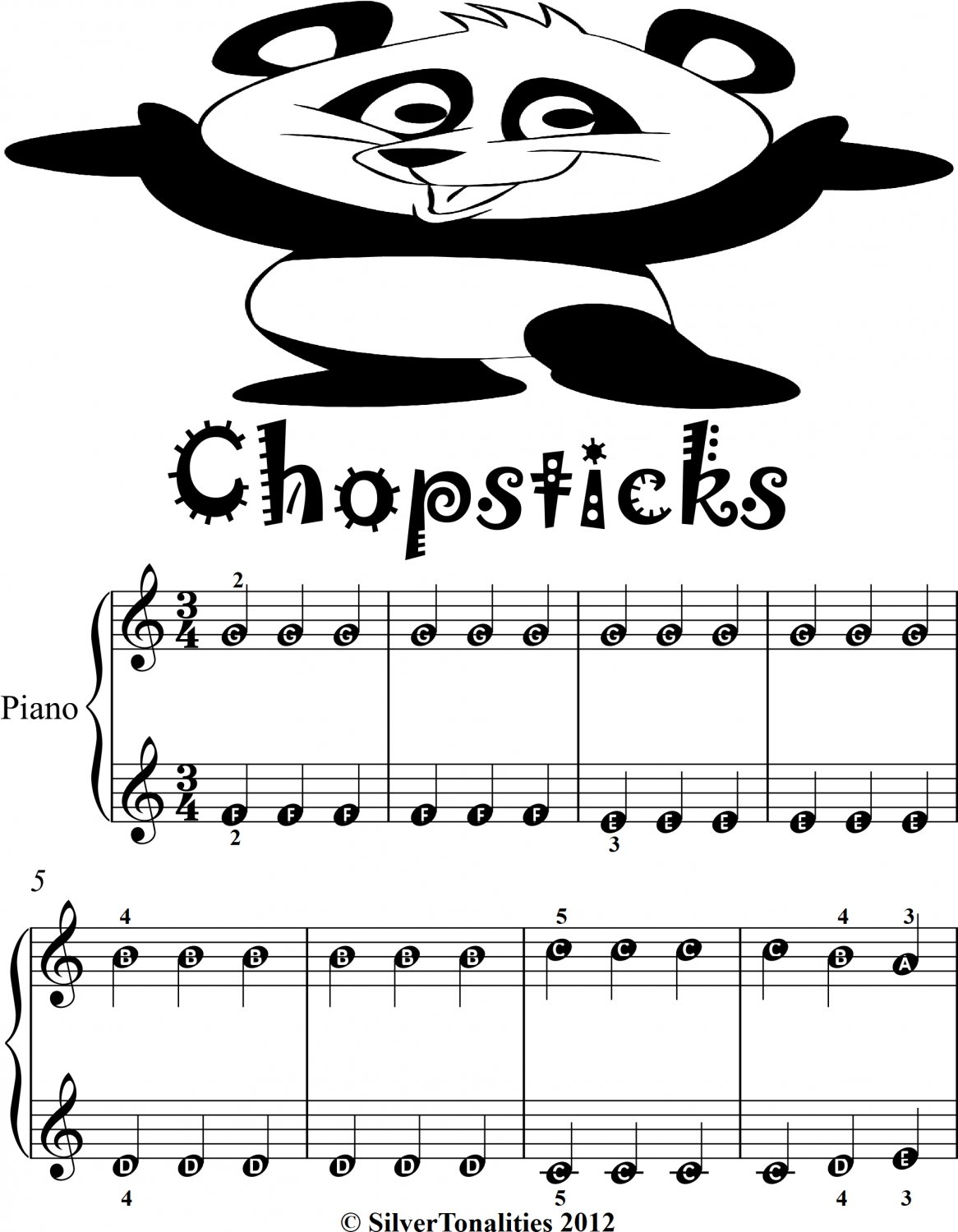 Chopsticks Easy Piano Sheet Music Digital Print Piano vrogue.co