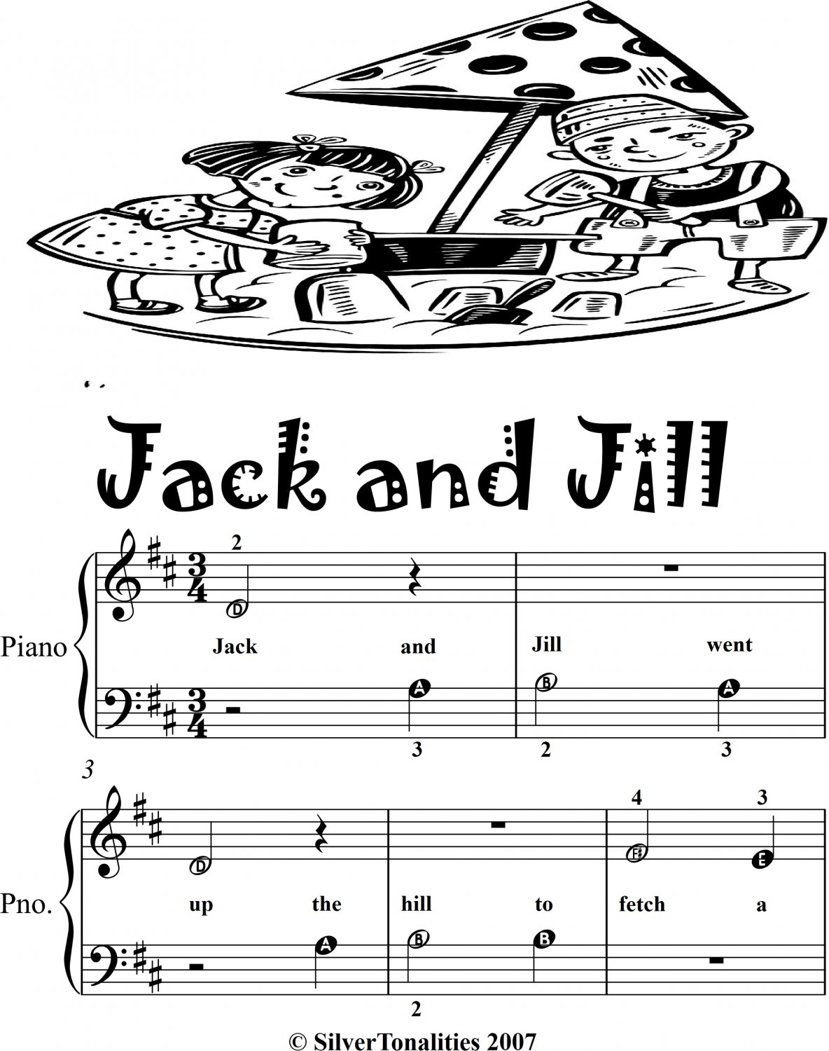 Jack and Jill Beginner Piano Sheet Music