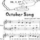 October Song Beginner Piano Sheet Music