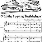 O Little Town of Bethlehem Beginner Piano Sheet Music 2nd Edition