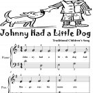 Johnny Had a Little Dog Easiest Piano Sheet Music
