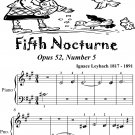 Fifth Nocturne Opus 52 Number 5 Beginner Piano Sheet Music