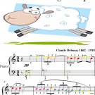 Clair de Lune Suite Bergamasque Easy Elementary Piano with Colored Notes