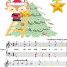 Deck the Hall Easiest Piano Sheet Music with Colored Notes