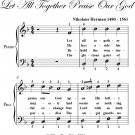 Let All Together Praise Our God Easy Piano Sheet Music