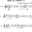 Raindrop Prelude Opus 28 Number 15 Easy Violin Sheet Music