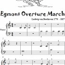Egmont Overture March Beginner Piano Sheet Music
