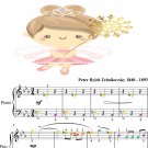 Chocolate Spanish Dance the Nutcracker Suite Easy Piano Sheet Music with Colored Notes