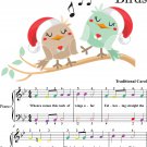 Carol of the Birds Easy Piano Sheet Music with Colored Notes