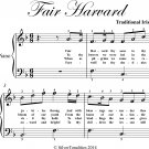 Fair Harvard Easy Piano Sheet Music