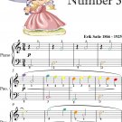 Gymnopedie Number 3 Easy Piano Sheet Music with Colored Notes