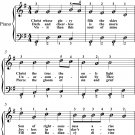 Christ Whose Glory Fills the Skies Easy Piano Sheet Music