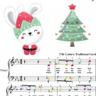 Drive the Cold Winter Away Easy Piano Sheet Music with Colored Notes