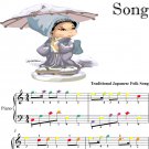 Yuki Japanese Snow Song Easy Piano Sheet Music with Colored Notes
