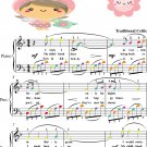 Carrickfergus Elementary Piano Sheet Music with Colored Notes