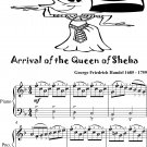 Arrival of the Queen of Sheba Beginner Piano Sheet Music