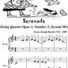 Serenade Opus 3 Number 5 Second Movement Beginner Piano Sheet Music