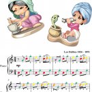 Indian Bell Song Easy Piano Sheet Music with Colored Notes