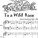 To a Wild Rose Beginner Piano Sheet Music