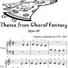 Theme from Choral Fantasy Opus 80 Beginner Piano Sheet Music