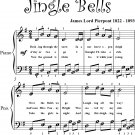 Jingle Bells Easy Piano Sheet Music with an Alberti Bass
