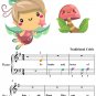 Ye Banks and Braes Beginner Piano Sheet Music with Colored Notes