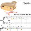 Waltz of the Flowers Nutcracker Suite Beginner Piano Sheet Music with Colored Notes