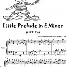 Little Prelude in E Minor Bwv 938 Easiest Piano Sheet Music 2nd Edition