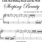 Little Red Riding Hood and the Wolf Beginner Piano Sheet Music